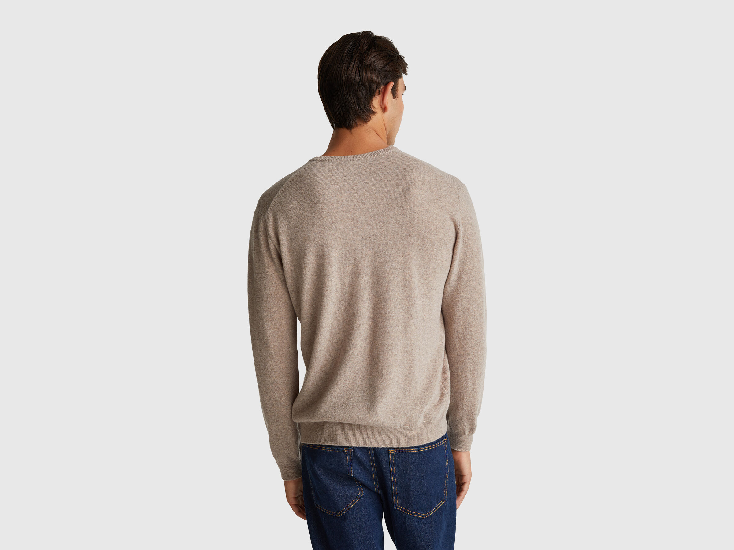 V NECK SWEATER L/S Homem image number 2